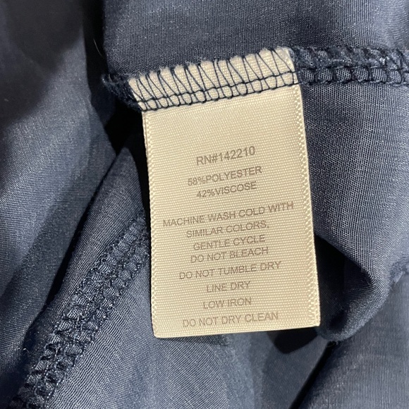 1284. Mersea Navy‎ Off-Shoulder Dress with Puff Sleeves - Picture 6 of 6